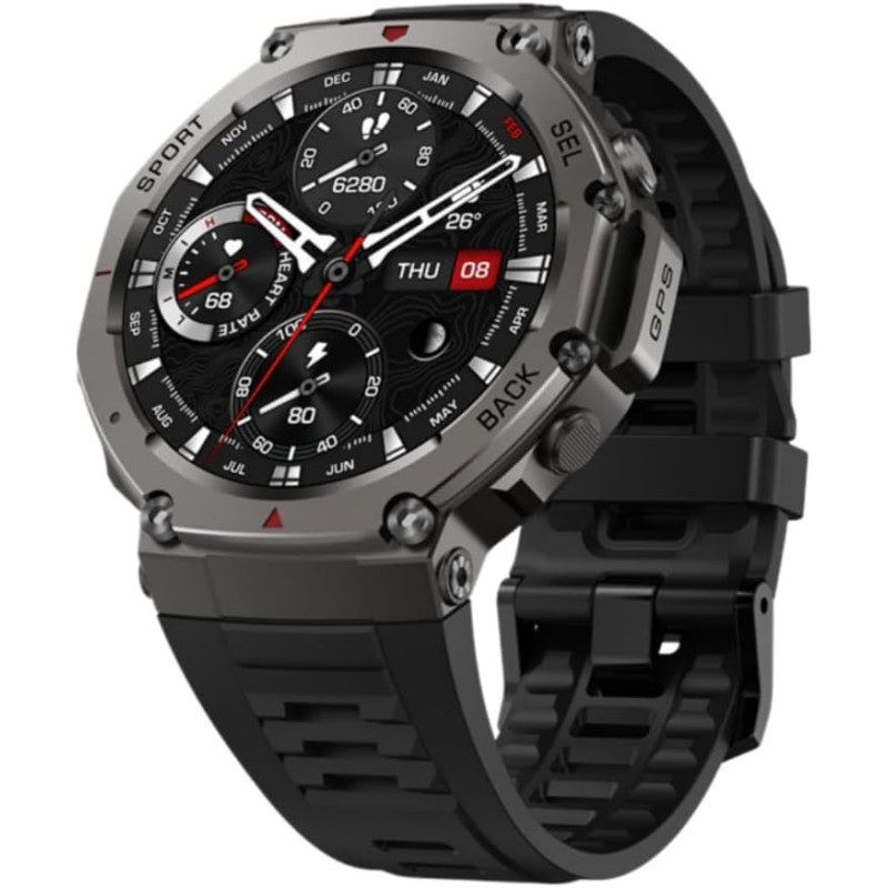 Meiion mivrass gps sports smartwatch homme femme 1.43" écran tacile - appel bleutooth, cardiofréquence, analyse sommeil, 170+ mo
