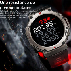 Meiion mivrass gps sports smartwatch homme femme 1.43" écran tacile - appel bleutooth, cardiofréquence, analyse sommeil, 170+ mo