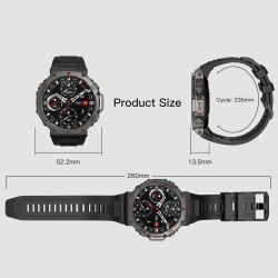 Meiion mivrass gps sports smartwatch homme femme 1.43" écran tacile - appel bleutooth, cardiofréquence, analyse sommeil, 170+ mo
