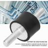 Aigend Lot de 4 supports de bobine M6, anti-vibrations, pièce en caoutchouc moteurs essence, pompes eau (VV20 x 15 M6 x 18)
