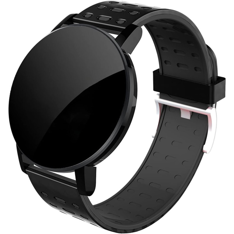 Montre intelligente de fitness pour homme et femme - Bracelet de sport - Noir - Taille unique