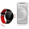 Montre intelligente de fitness pour homme et femme - Bracelet de sport - Noir - Taille unique