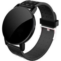 Montre intelligente de fitness pour homme et femme - Bracelet de sport - Noir - Taille unique