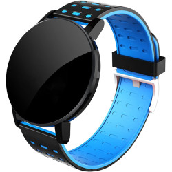 Montre intelligente intelligente pour homme et femme - Bracelet de sport - Bleu - Taille unique