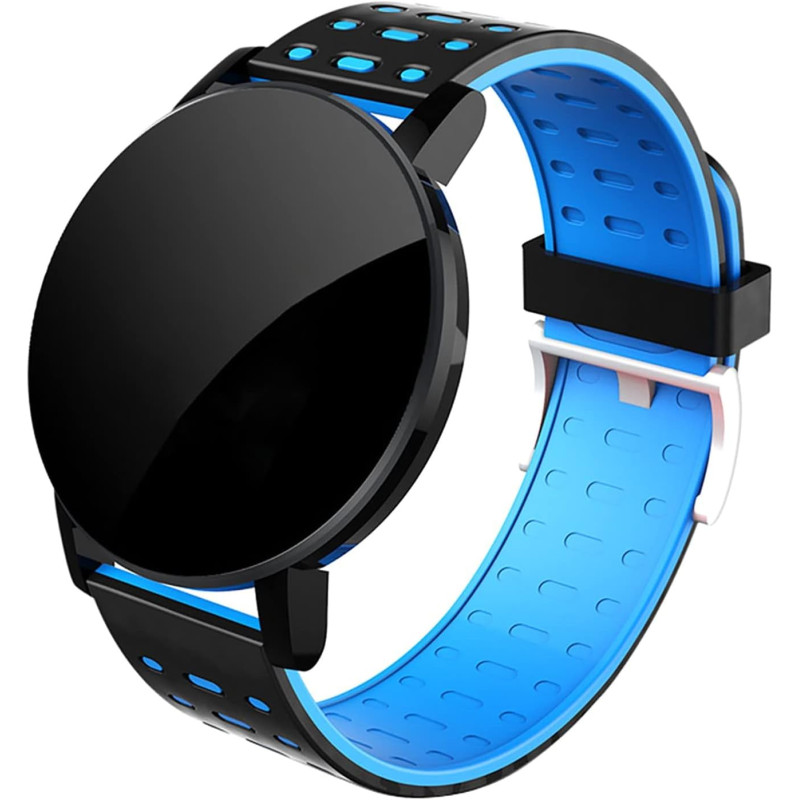 Montre intelligente intelligente pour homme et femme - Bracelet de sport - Bleu - Taille unique