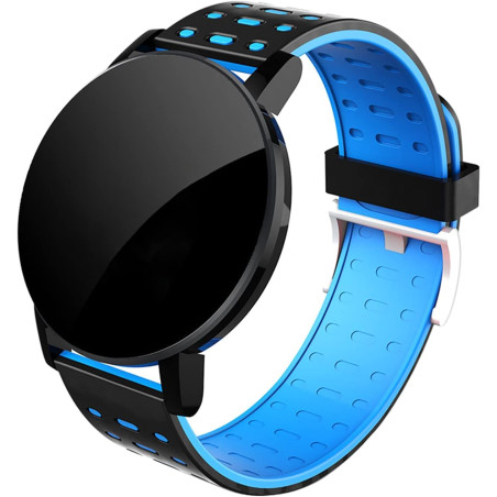 Montre intelligente intelligente pour homme et femme - Bracelet de sport - Bleu - Taille unique