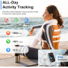 Motast montre connectée femme, smartwatch avec appel bluetooth, 110+ modes sportifs montre connectee tendance, blanc