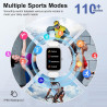 Motast montre connectée femme, smartwatch avec appel bluetooth, 110+ modes sportifs montre connectee tendance, blanc