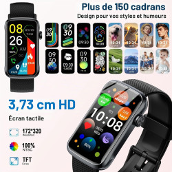 Motast 2026 montre connectée homme femme, smartwatch avec appel bleutooth, 1,57" hd,123+ sportifs, sommeil cardiofréquencemètre,
