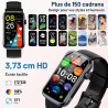 Motast 2026 montre connectée homme femme, smartwatch avec appel bleutooth, 1,57" hd,123+ sportifs, sommeil cardiofréquencemètre,