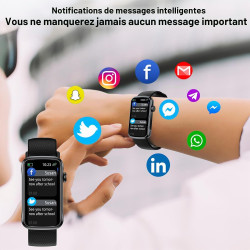 Motast 2026 montre connectée homme femme, smartwatch avec appel bleutooth, 1,57" hd,123+ sportifs, sommeil cardiofréquencemètre,