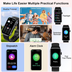 Motast 2026 montre connectée homme femme, smartwatch avec appel bleutooth, 1,57" hd,123+ sportifs, sommeil cardiofréquencemètre,