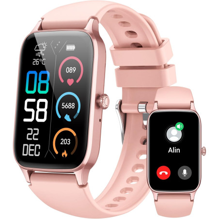 Motast montre connectée femme avec appel bleutooth,2026 smartwatch avec etanche ip68, montre connectee avec 112+ sportifs, somme