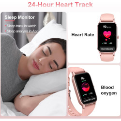 Motast montre connectée femme avec appel bleutooth,2026 smartwatch avec etanche ip68, montre connectee avec 112+ sportifs, somme