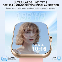 Montre connectée pour femme, 1.96"hd 2026 smartwatch avec appel bleutooth,112+ modes sportifs montre connectee, podometre/sommei