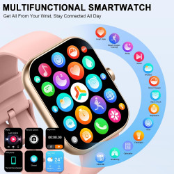 Montre connectée pour femme, 1.96"hd 2026 smartwatch avec appel bleutooth,112+ modes sportifs montre connectee, podometre/sommei