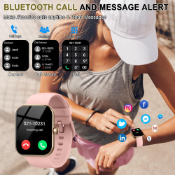 Montre connectée pour femme, 1.96"hd 2026 smartwatch avec appel bleutooth,112+ modes sportifs montre connectee, podometre/sommei