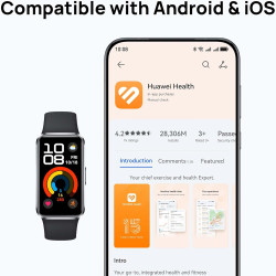HUAWEI Band 10 Montre intelligente avec surveillance de fitness alimentée par l'IA, analyse du sommeil de niveau professionnel, 