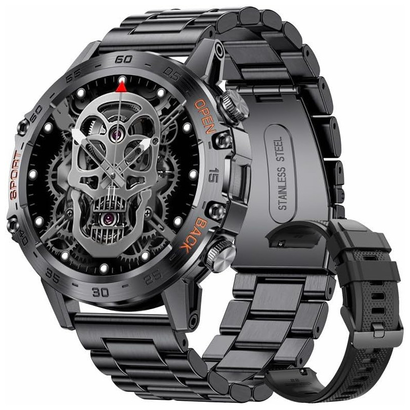 Onyxus Fitforce k52 Montre connecté - SHOPIBEST(Acier Noir)