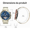 Montre Connectée pour Homme, écran HD 1,39", 120 Sports | Bracelet D'activité Avec Fréquence Cardiaque, Plus de 190 Cadrans, Pod
