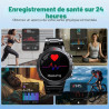 Montre connectée pour homme, écran hd 1,39", 120 sports | bracelet d'activité avec fréquence cardiaque, plus de 190 cadrans, pod