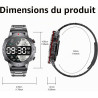 Montre connectée pour homme, écran hd 1,39", 120 sports | bracelet d'activité avec fréquence cardiaque, plus de 190 cadrans, pod