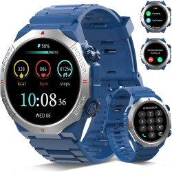 Soudorv militaire montre connectée homme, 1.39" hd smartwatch avec appels bleutooth, montre avec fréquence cardiaque/sommeil, et