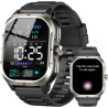 Montre connectée homme gps intégré, militaire smartwatch 2.06" hd avec appel bleutooth, etanche ip68, 110+ sportifs, montre spor
