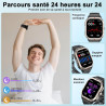 Montre connectée homme gps intégré, militaire smartwatch 2.06" hd avec appel bleutooth, etanche ip68, 110+ sportifs, montre spor
