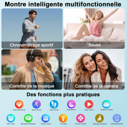Montre connectée homme gps intégré, militaire smartwatch 2.06" hd avec appel bleutooth, etanche ip68, 110+ sportifs, montre spor