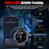 Montre connectée homme gps, 1.43"amoled hd smartwatch appel bleutooth, montre sport fréquence cardiaque sommeil spo2 podometre, 