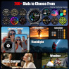 Montre connectée homme gps, 1.43"amoled hd smartwatch appel bleutooth, montre sport fréquence cardiaque sommeil spo2 podometre, 