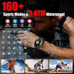 Montre connectée homme gps, 1.43"amoled hd smartwatch appel bleutooth, montre sport fréquence cardiaque sommeil spo2 podometre, 