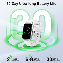 Motast montre connectée femme, smartwatch avec appel bluetooth, 110+ modes sportifs montre connectee tendance, blanc
