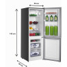 Gedtech réfrigérateur combiné congélateur bas 173l gcb173sl - argent - hauteur 143cm