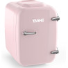 YASHE Mini Frigo de Chambre 4L/6 Canettes, Mini Réfrigérateur Voiture 220V CA/12V CC, Petit Frigo Thermoélectrique Chaud/Froid p