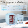 YASHE Mini Frigo de Chambre 4L/6 Canettes, Mini Réfrigérateur Voiture 220V CA/12V CC, Petit Frigo Thermoélectrique Chaud/Froid p