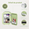 YASHE Mini Frigo de Chambre 4L/6 Canettes, Mini Réfrigérateur Voiture 220V CA/12V CC, Petit Frigo Thermoélectrique Chaud/Froid p