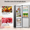 CHIQ CBM159LEBD Réfrigérateur congélateur bas157 litres (109 + 48) Low Frost, Faible bruit, Refroidissement rapide, Faible emcom