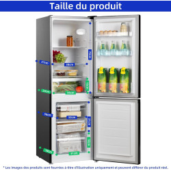 CHIQ CBM159LEBD Réfrigérateur congélateur bas157 litres (109 + 48) Low Frost, Faible bruit, Refroidissement rapide, Faible emcom