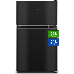 CHiQ Réfrigérateur congélateur en haut Réfrigérateur congélateur - 86 L (61/25L) - Portes réversibles, Congélateur 4 étoiles, Ma