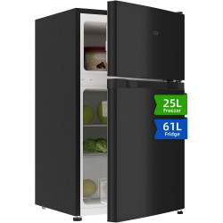 CHiQ Réfrigérateur congélateur en haut Réfrigérateur congélateur - 86 L (61/25L) - Portes réversibles, Congélateur 4 étoiles, Ma