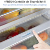 CHiQ 356L Réfrigérateur Combiné NoFrost Contrôle Intelligent Noir | FBM351NEI42, Silencieux 35dB, Mode Éco, Congélation 4 Étoile