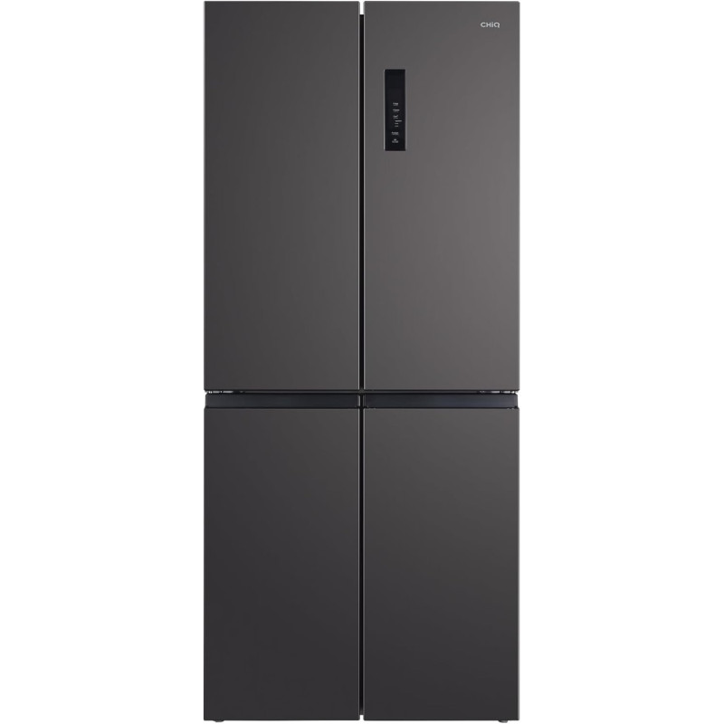 CHIQ Réfrigérateur américain multiportes, Hauteur 182cm, Profondeur 63cm, capacité totale 415L, Température Care+, Contrôle de l