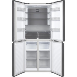 CHIQ Réfrigérateur américain multiportes, Hauteur 182cm, Profondeur 63cm, capacité totale 415L, Température Care+, Contrôle de l