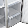CHIQ Réfrigérateur américain multiportes, Hauteur 182cm, Profondeur 63cm, capacité totale 415L, Température Care+, Contrôle de l