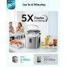 EUHOMY Ice Maker Countertop Machine à glace portable avec poignée, 26,5 lbs par jour, 9 cubes en 6 minutes, nettoyage de voiture