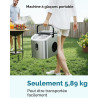 EUHOMY Ice Maker Countertop Machine à glace portable avec poignée, 26,5 lbs par jour, 9 cubes en 6 minutes, nettoyage de voiture