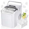 Machine à Glaçon, 9 Glaçons en 6-8 Minutes, 2 Tailles de Glaçons,14kg en 24h, Machine a Glace Autonettoyante avec Pelle à Glaçon
