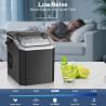 Machine à Glaçon, 9 Glaçons en 6-8 Minutes, 2 Tailles de Glaçons,14kg en 24h, Machine a Glace Autonettoyante avec Pelle à Glaçon